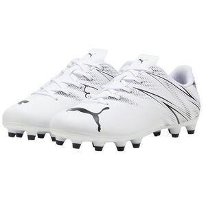 Puma Childrens/Kids Attacanto Turf Training Soccer Cleats / White/Black